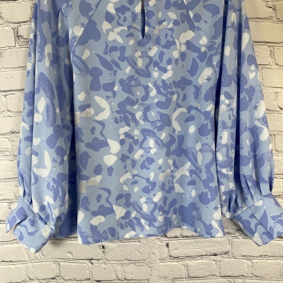 Nine West Purple Geometric Blouse Floral size XL - Picture 9 of 10